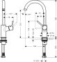 Hansgrohe Talis Single Lever Basin Mixer 210 with Fixed Spout & Push-Open Waste