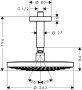 Hansgrohe Raindance Select S Overhead Shower 240 2jet Ecosmart with Ceiling Connector - Chrome