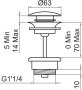 Laufen Click-Clack Basin Waste - Stainless Steel