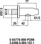 Laufen Round Wall Elbow Connection with 42mm Projection & Vacuum Breaker - Stainless Steel