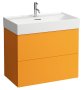 Kartell by Laufen 785mm 2 Drawer Vanity Unit with Organiser - Ochre Brown