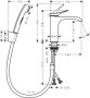 Hansgrohe Vivenis Single Lever Basin Mixer with Bidette Hand Shower & Shower Hose 160cm