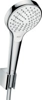 Hansgrohe Croma Select S Shower Holder Set 110 Vario with Shower Hose 125cm - White/Chrome