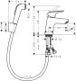 Hansgrohe Logis Single Lever Basin Mixer with Bidet Spray & Shower Hose 160cm