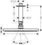 Hansgrohe Raindance S Overhead Shower 240 1jet Powderrain with Ceiling Connector - Chrome