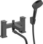 Hansgrohe Vernis Shape 2-Hole Rim Mounted Bath Mixer with Diverter Valve & Vernis Blend Hand Shower Vario - Matt Black