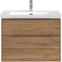 Villeroy & Boch Subway 3.0 800mm 2 Drawer Vanity Unit with Chrome Handles - Oak Kansas