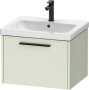 Duravit D-Code 584mm x 460mm 1 Drawer Wall Hung Vanity Unit w/ Black Handle - Pale Green