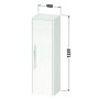 Duravit D-Code 1320 x 400mm 1 Door Right Opening Semi-Tall Cabinet - Fjord Green