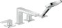 Hansgrohe Metropol 4-Hole Rim-Mounted Bath Mixer with Lever Handle - Chrome