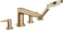 Hansgrohe Talis E 4-Hole Rim-Mounted Bath Mixer - Brushed Bronze