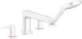 Hansgrohe Talis E 4-Hole Rim-Mounted Bath Mixer - Matt White