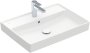 Villeroy & Boch Collaro 650mm Basin with 1 Tap Hole & Overflow - Stone White (CeramicPlus)