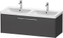 Duravit D-Code 1184mm x 460mm 1 Drawer Wall Hung Vanity Unit - Matt Graphite