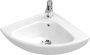 Villeroy & Boch O.Novo 415 x 415 x 195mm Compact Corner Basin with Overflow  White Alpin