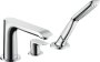 Hansgrohe Metris 3-Hole Rim-Mounted Single Lever Bath Mixer - Chrome