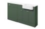 Purity Collection Belinda 1542mm Basin Toilet & 1 Drawer 1 Door Unit Pack (RH) - Matt Sage Green