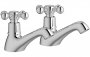 Purity Collection Sarno Basin Pillar Taps - Chrome