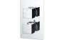 Purity Collection Meteor Thermostatic Two Outlet Twin Shower Valve - Chrome