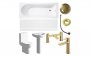 Purity Collection Evergreen Full Suite & Bath w/Brushed Brass Finishes