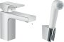 Hansgrohe Vernis Shape Single Lever Basin Mixer 100 with Bidet Spray & Shower Hose 160cm