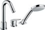 Hansgrohe Logis 3-Hole Rim-Mounted Single Lever Bath Mixer for Secuflex - Chrome