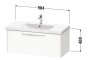 Duravit D-Code 984mm x 460mm 1 Drawer Wall Hung Vanity Unit - Matt White