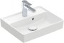 Villeroy & Boch Collaro 450mm Basin with 1 Tap Hole & Overflow - Stone White (CeramicPlus)