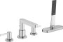 Hansgrohe Finoris 4-Hole Rim Mounted Bath Mixer with Sbox - Chrome