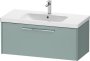 Duravit D-Code 984mm x 460mm 1 Drawer Wall Hung Vanity Unit - Fjord Green