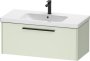 Duravit D-Code 984mm x 460mm 1 Drawer Wall Hung Vanity Unit w/ Black Handle - Pale Green