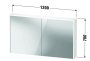 Duravit D-Code 1200mm x 700mm Illuminated 2 Door Mirror Cabinet - Gloss White