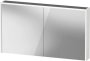 Duravit D-Code 1200mm x 700mm Illuminated 2 Door Mirror Cabinet - Gloss White