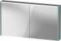 Duravit D-Code 1200mm x 700mm Illuminated 2 Door Mirror Cabinet - Fjord Green