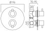 Vado Celsius Round 1 Outlet Thermostatic Shower Valve - Chrome