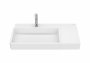 Roca Tura 800mm Wall-Hung Basin with Right Hand Shelf - Matt White