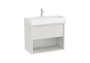 Roca Tura 800mm Vanity Unit with One Drawer, Bottom Shelf and 1 Tap Hole Basin - Off White