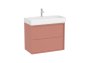 Roca Tura 800mm Vanity Unit with Two Drawers and 1 Tap Hole Basin - Light Terracota