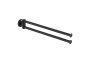 Roca Hotels Round 400mm Double Swivel Towel Rail - Matt Black