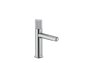 Roca Nu Small Basin Mixer with Stripe Handle - Chrome