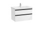 Roca Domi 800mm Two Drawer Vanity Unit with Basin - Gloss White