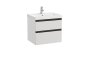 Roca Domi 600mm Two Drawer Vanity Unit with Basin - Matt Arctic Grey