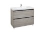 Roca Lander 1000mm 2 Drawer Vanity Unit & Central Basin - City Oak