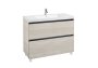 Roca Lander 1000mm 2 Drawer Vanity Unit & Central Basin - Nordic Ash