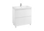 Roca Lander 800mm 2 Drawer Vanity Unit & Basin - Gloss White