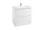 Roca Lander 800mm 2 Drawer Vanity Unit & Basin - Gloss White