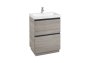 Roca Lander 600mm 2 Drawer Vanity Unit & Basin - City Oak