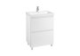 Roca Lander 600mm 2 Drawer Vanity Unit & Basin - Gloss White