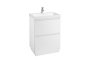 Roca Lander 600mm 2 Drawer Vanity Unit & Basin - Gloss White