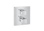 Roca T-1000 Square Built In Thermostatic 1 Way Shower Mixer - Chrome